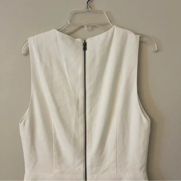 Alice + Olivia Palmira Linen Ruffle Sleeveless Mini Dress White 2 NWT - Picture 8 of 15